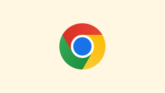 Logo med Chrome-ballen på gul bakgrunn